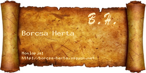 Borcsa Herta névjegykártya